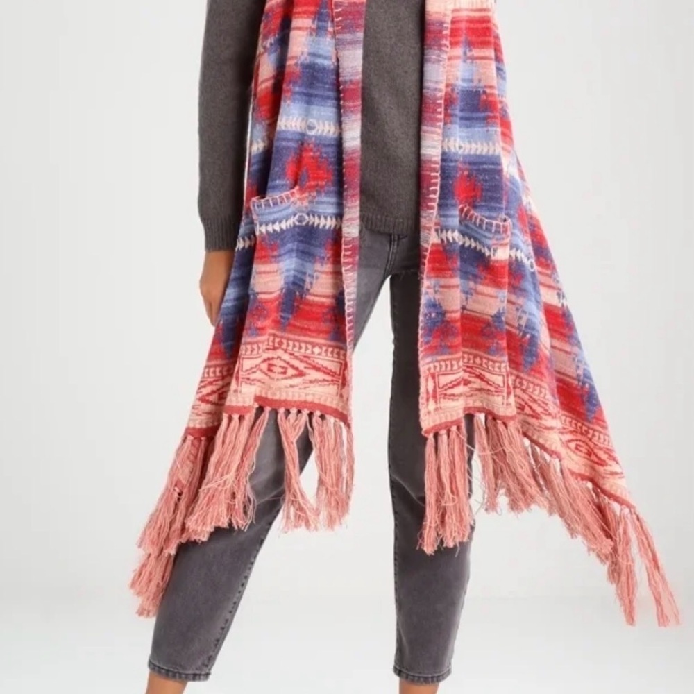 Denim & Supply Ralph Lauren‎ 100% Cotton Fringed Tribal Aztec Sweater Vest